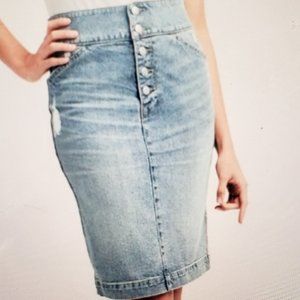 Gap Light Wash Denim Pencil Skirt NWOT
